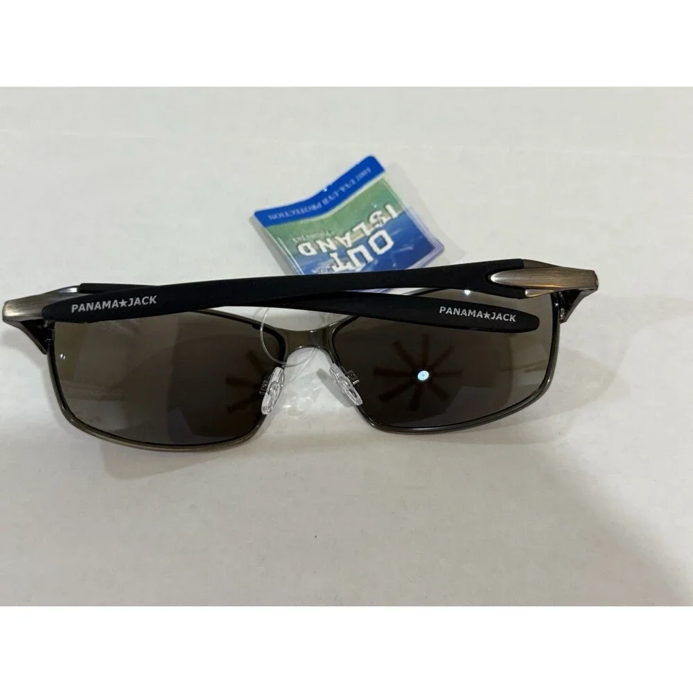 Panama Jack‎ Out Island Sunglasses For Men Aviator Gunmetal, 100% UVA Protection